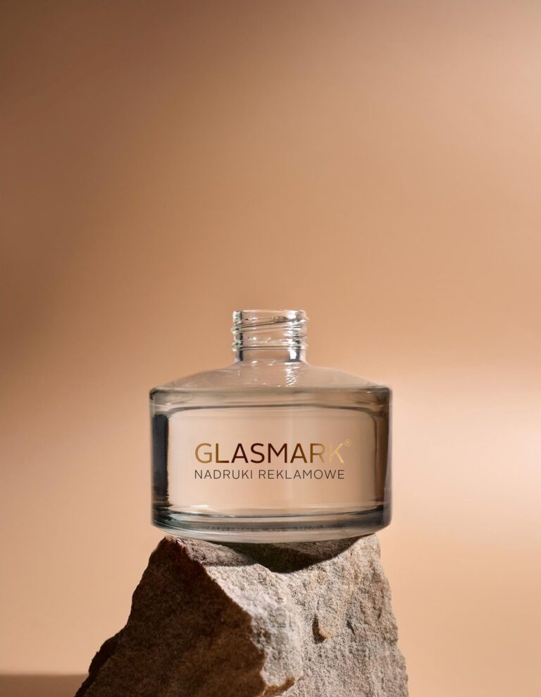 Szklany flakon z nadrukiem Glasmark Nadruki Reklamowe